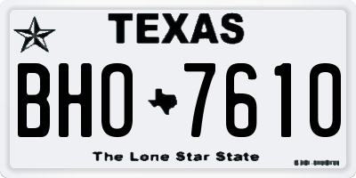 TX license plate BHO7610