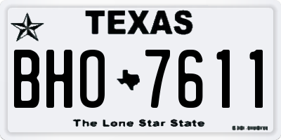 TX license plate BHO7611