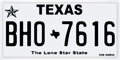 TX license plate BHO7616
