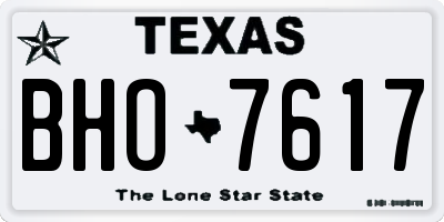 TX license plate BHO7617