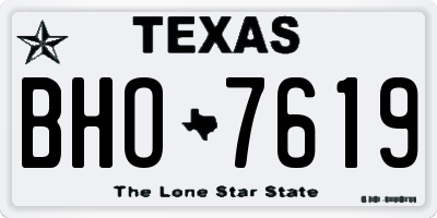 TX license plate BHO7619