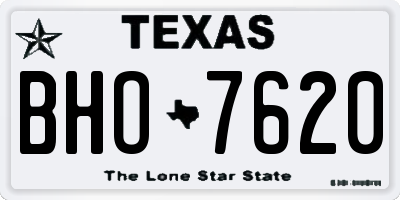 TX license plate BHO7620