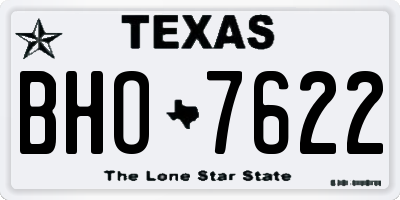 TX license plate BHO7622
