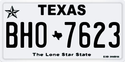 TX license plate BHO7623