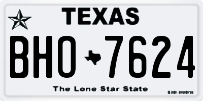 TX license plate BHO7624