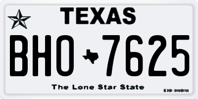 TX license plate BHO7625