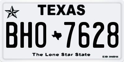 TX license plate BHO7628