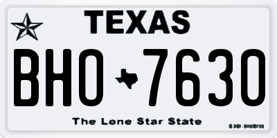 TX license plate BHO7630