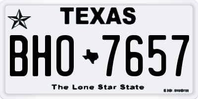 TX license plate BHO7657