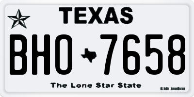 TX license plate BHO7658
