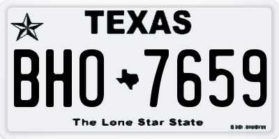 TX license plate BHO7659