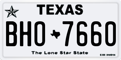 TX license plate BHO7660