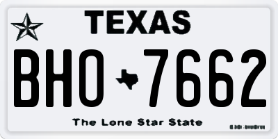 TX license plate BHO7662