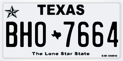 TX license plate BHO7664