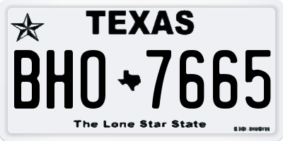 TX license plate BHO7665