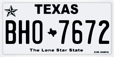 TX license plate BHO7672