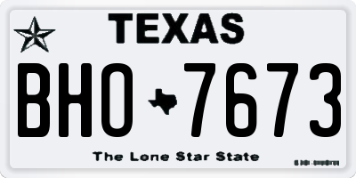 TX license plate BHO7673