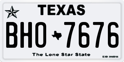 TX license plate BHO7676