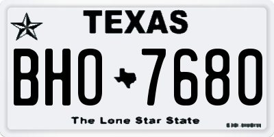 TX license plate BHO7680