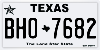 TX license plate BHO7682