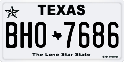 TX license plate BHO7686