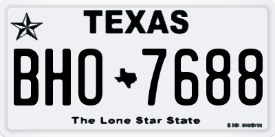 TX license plate BHO7688
