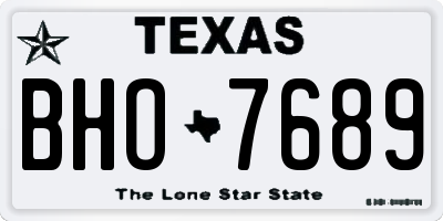 TX license plate BHO7689
