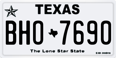 TX license plate BHO7690