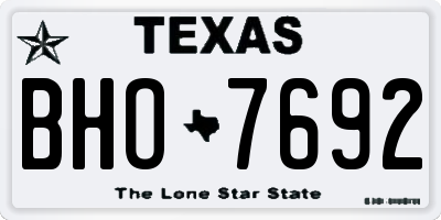 TX license plate BHO7692