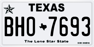 TX license plate BHO7693