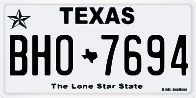 TX license plate BHO7694