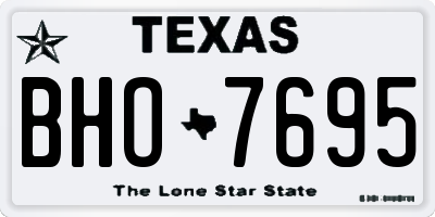 TX license plate BHO7695