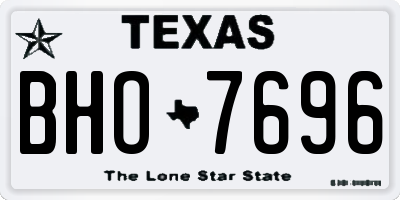 TX license plate BHO7696