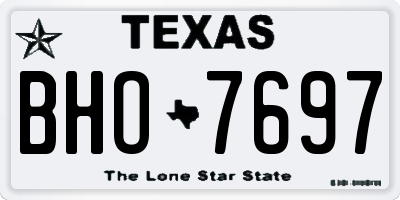 TX license plate BHO7697