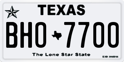 TX license plate BHO7700