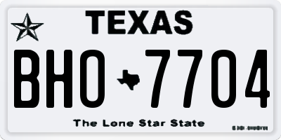 TX license plate BHO7704