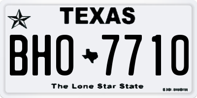 TX license plate BHO7710
