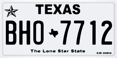 TX license plate BHO7712