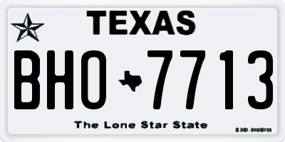 TX license plate BHO7713