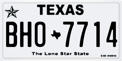 TX license plate BHO7714