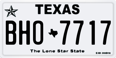 TX license plate BHO7717