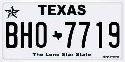 TX license plate BHO7719