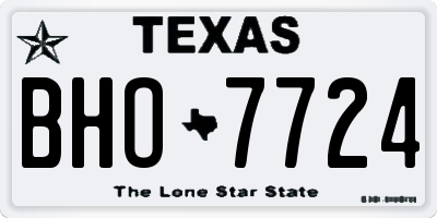TX license plate BHO7724