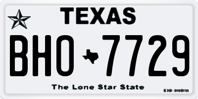 TX license plate BHO7729