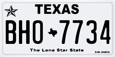 TX license plate BHO7734