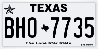 TX license plate BHO7735