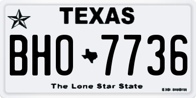 TX license plate BHO7736