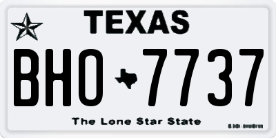 TX license plate BHO7737