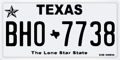 TX license plate BHO7738