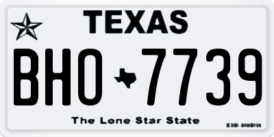 TX license plate BHO7739